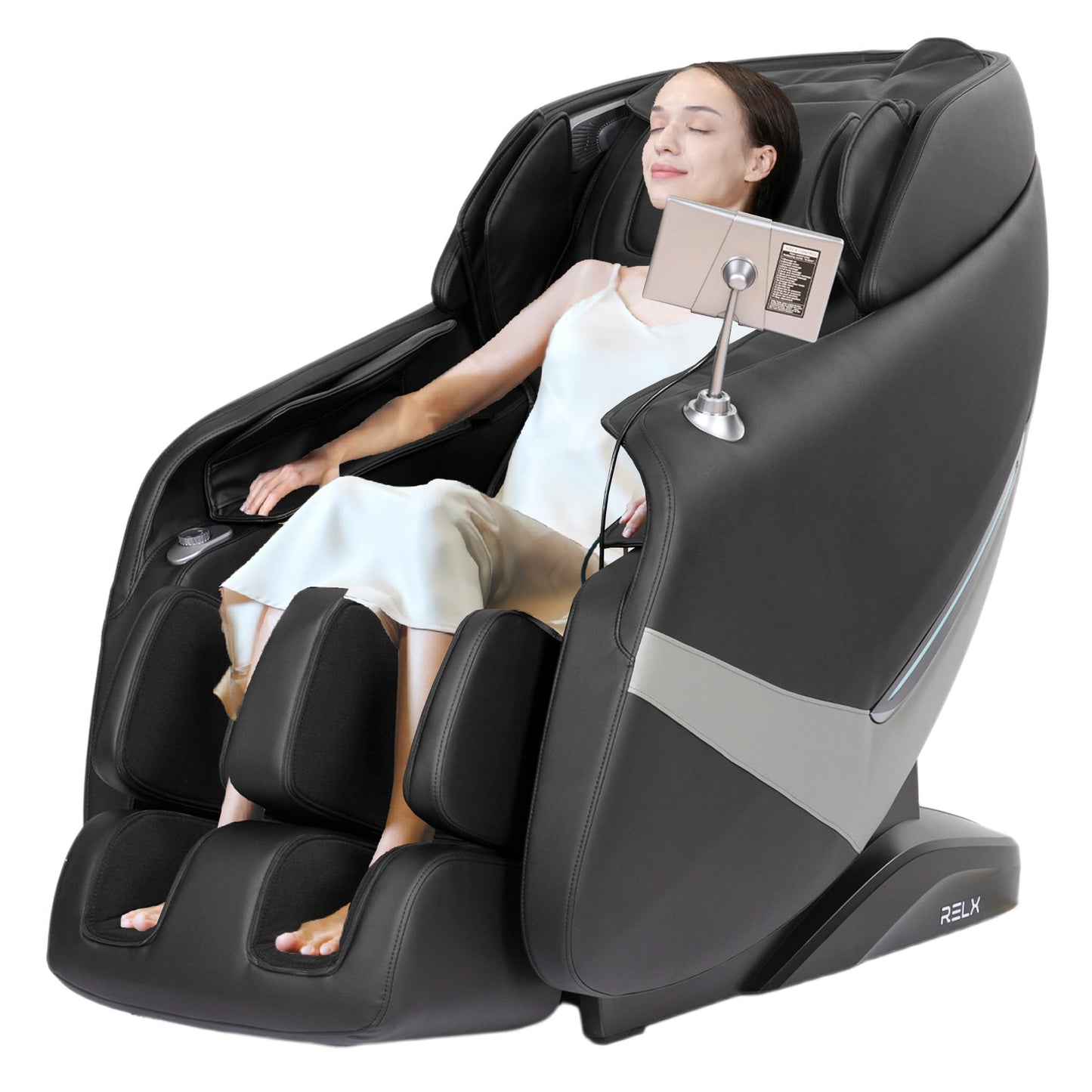 RELX 2026 Massage Chair Full Body, Zero Gravity Airbag Shiatsu Massage Chair with SL-Track, Heating, AI Control, Body Scan, 13 Modes, Foot Rollers, and Deep Yoga Stretch (Black)