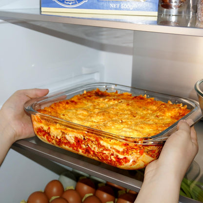 Square Glass Baking Dish by [Brand Name] - 9x9in, 2.4QT Oven Safe Baking Pan