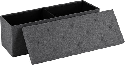 43in 660lbs, DUMOS Storage Ottoman Bench, Storage Chest, End of Bed Foot Rest Stool with Padded Seat, Bedroom Bench