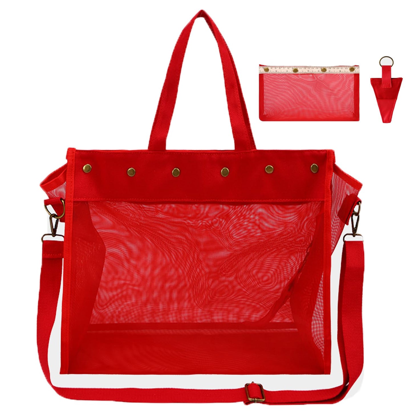 Knitting Bag Large Yarn Storage Organizer,Crochet Bags and Totes,Yarn Bags for Crocheting,Crochet Storage Bags for Crochet Hooks,Knitting Needles,Knit Bags for Crochet Lovers,Mother's Day Gift(Red)