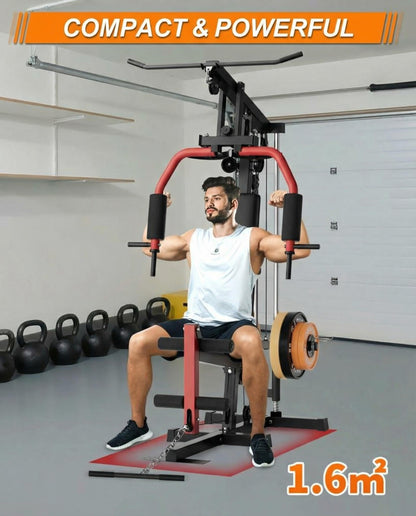 Home Gym Machine, Weight Machines for Home Gym Full Body Workout Strength Training Equipment with Chest Press, Leg Extension, LAT Pulldown and Cable System