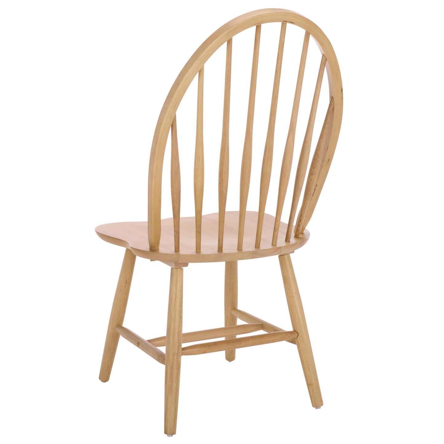 SAFAVIEH Furniture - Wendall Chair Set of 2 - Natural Solid Wood - Windsor Style High Back Spindle Chair - Ideal for Dining Room, Kitchen, 18" Seat Height (DCH8509B-SET2)