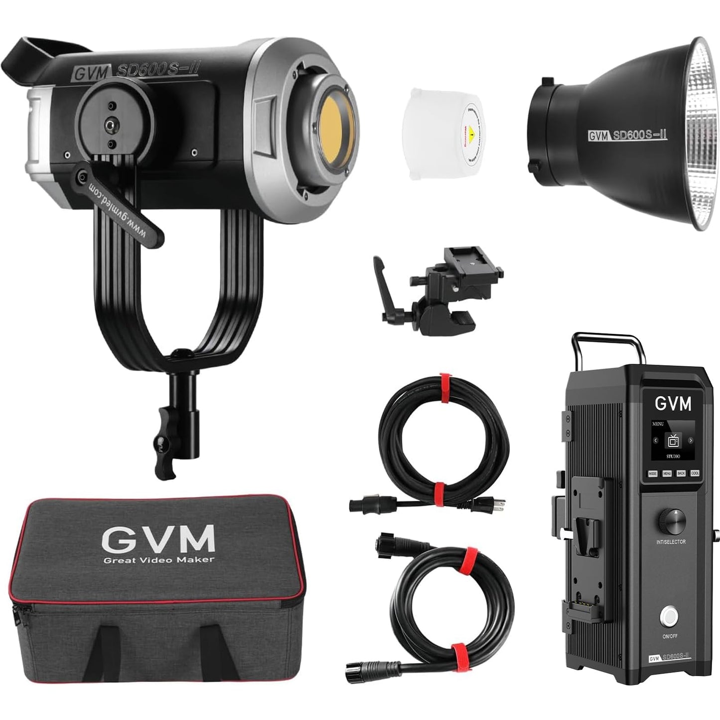 GVM SD600S 600W Led Video Light, 5600K Led Studio Light Photography Lighting with APP/DMX Control, 124000lux/1m Continuous Lighting for Studio, Video Shooting, Gaming, Broadcasting