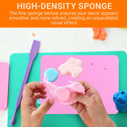 Fondant Cake Foam Pad, 5 Holes Silicone Sponge Mat for Fondant Flower Making Drying Shaping, Cake Decorating Tools for Sugarpaste Clay Baking Supplies