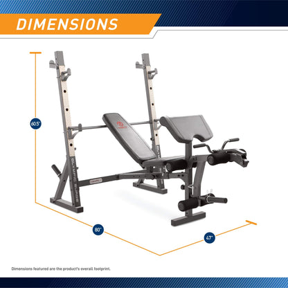 Marcy Olympic Weight Bench for Full-Body Workout MD-857