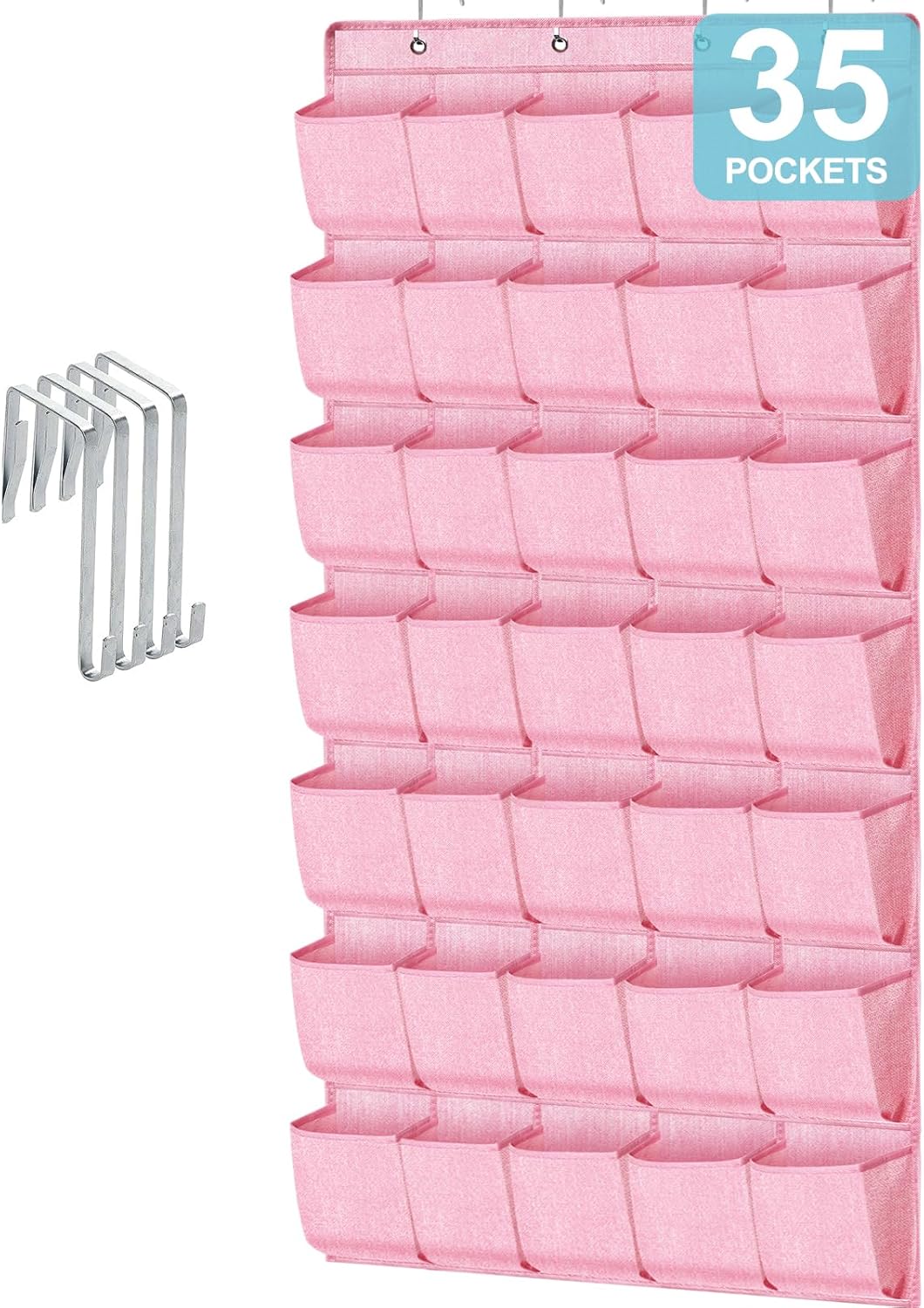 35 Closet, homyfort Pockets Over the Door Shoe Organizer, Hanging Door Shoe Rack for Large Shoe Storage Holder