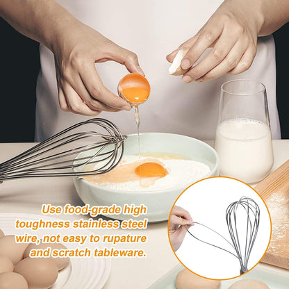 Utoolmart Whisk, 8 Inch Stainless Steel Egg Wire Whisk, Professional Kitchen Tool for Cooking and Baking