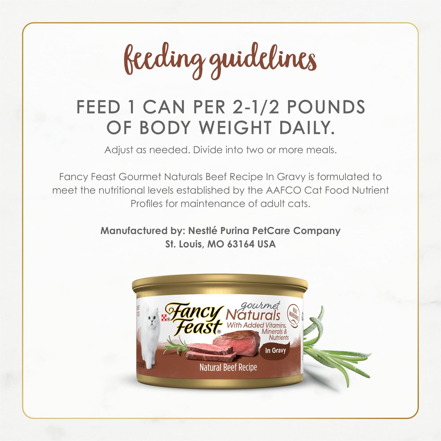 Purina Fancy Feast Wet Cat Food Natural Gourmet Naturals Beef Recipe in Wet Cat Food Gravy - (Pack of 12) 3 oz. Cans