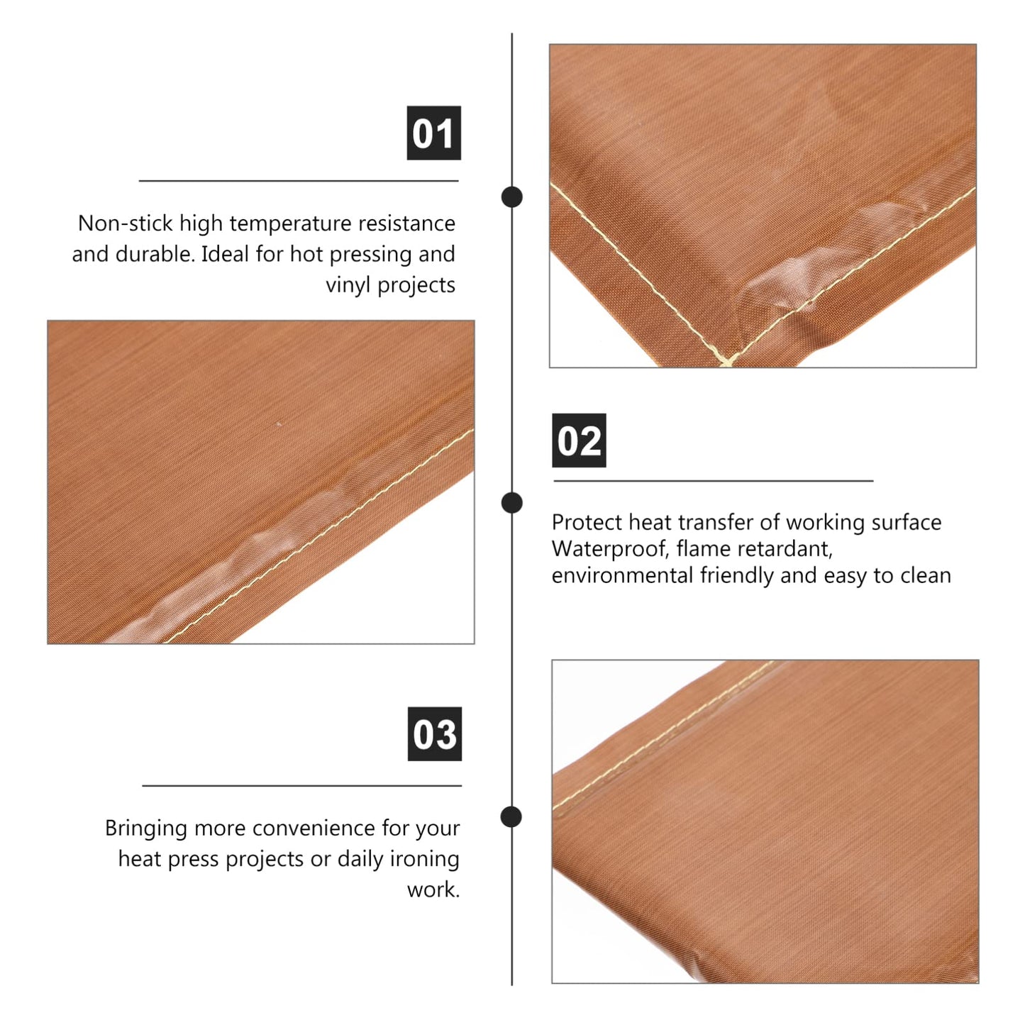 Ciieeo Heat Press Mat Non Stick Ironing Pad 15.74X6.49X1.96In Double Sided Transfer Heating Mat for Vinyl Craft Projects Heat Resistant Reusable Insulation Pillow