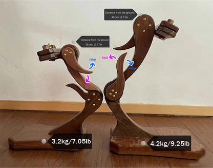 ZHDLdpUS Embroidery Stand Embroidery Hoop Adjustable Embroidery Stand, Natural Red Pear Wood, Black Walnut Wood Frame Cross Stitch Floor Stand, 9.84 * 2.29 * 1.18in