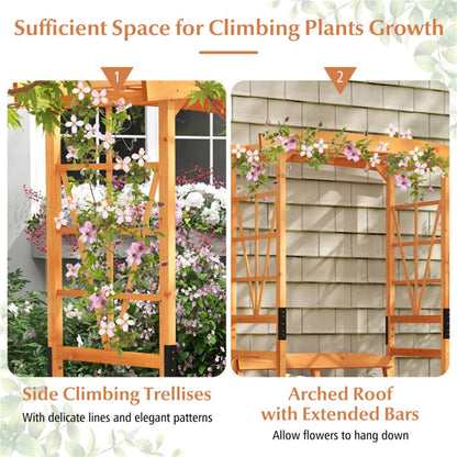 39"X15.5" Heavy Duty Garden Arbor Bench for Porch, Backyard, Outdoor Patio Bench Seat, Outdoor Arbor Benches with Seat, Porch Benches Climbing Plant Support Bench Garden Furniture, Easy to Assemble