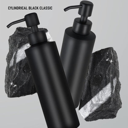 Matte Black Countertop Soap Dispenser, 11.8 oz Lotion Dispenser with Pump for Kitchen and Bathroom