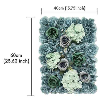 JIIPOREGJ Artificial Flower Backdrop 3D Flower Wall Panels 23.62 X 15.75 Inch,for Wedding Party Baby Bridal Shower Home Hanging Photo Background,10pcs