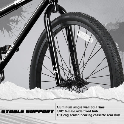 cubsala 24 Inch BMX Race Bike Bicycles Beginner-Level to Advanced Riders with 2 Pegs Trick Cycling and Professional Riding, Black