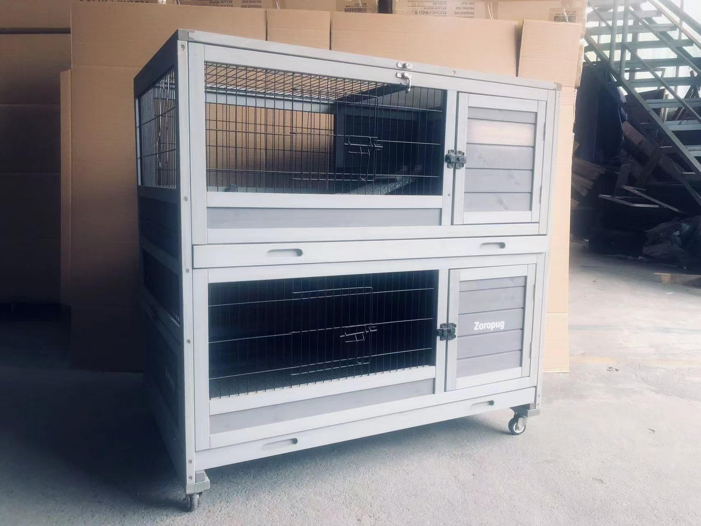Zoropug Pet crates Bird Cage Outdoor 68" Large Pigeon House with Wooden Stand Perch,Covered Roof Dove Cage,Bird Aviary Walk-in