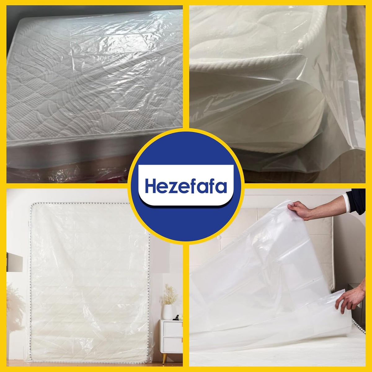 Queen Size Mattress Bag - Heavy-Duty Plastic Protector Cover for Moving | 1PK