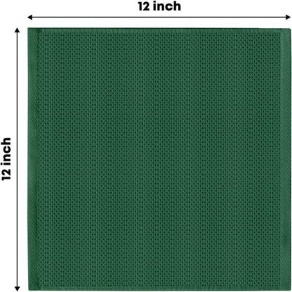 Artoid Mode 100% Cotton Kitchen Dish Cloths - Ultra Soft, Absorbent, Quick Drying | Dark Green, 12x12 Inch, Set of 6
