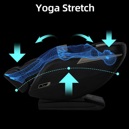 MYTHIA 2026 Full Body Massage Chair for After Work Recovery - Zero Gravity Recliner up to 165°with SL Track, Heat Therapy, Bluetooth & USB Charging Port (MD906-Black)