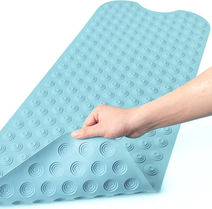 39x16inch (39x16inch, Bligli Bathtub Mat Non-Slip Without Suction Cups, Extra Long Bath Mats for Shower Bathroom