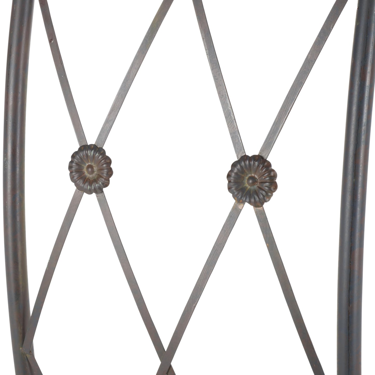SAFAVIEH Outdoor - Mizell Iron Moon Gateway Garden Arbor - Black Rust Iron Metal - Architectural Circular Gateway Design - Ideal for Garden, Yard, Patio, Entryway, 80" W x 17" D x 83.4" H (PAT5036E)