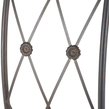SAFAVIEH Outdoor - Mizell Iron Moon Gateway Garden Arbor - Black Rust Iron Metal - Architectural Circular Gateway Design - Ideal for Garden, Yard, Patio, Entryway, 80" W x 17" D x 83.4" H (PAT5036E)