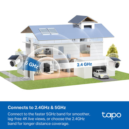 Tapo MagCam 4K Outdoor Wireless Security Camera - Battery with Integrated Solar, Magnetic Mount, Person/Vehicle Detection, 24/7 Capture, Subscription-Free Local Storage or Optional Cloud, C465
