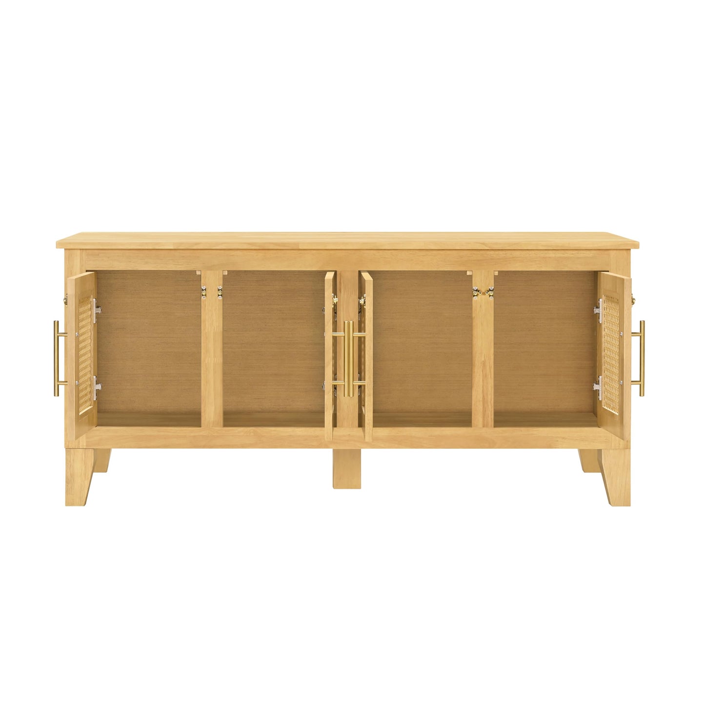 Christopher Knight Home Concun Large Dog Crate Furniture with Breathable Rattan Doors, Rubber Wood Kennel Indoor, Heavy Duty Dog Crate, Multifunctional 2-in-1 Living Room Storage Cabinet, Natural