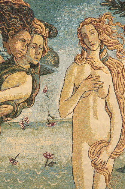 Charlotte Home Furnishings Inc. Nascita Di Venere By Sandro Botticelli Italian Tapestry Wall Hanging 36 X 54 Inch Viscose Cotton And Polyester Blend Wall Art Perfect Wall Decor By Sandro Botticelli