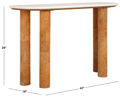 SAFAVIEH Couture Collection Marilynn Marble/Cork Veneer Console Table