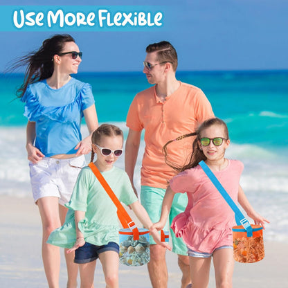 Beach,2PCS Vodolo Sea Shell Bags for Large Mesh Seashell Holder for Adults,Shelling Collecting Tools Travel Sand Toys