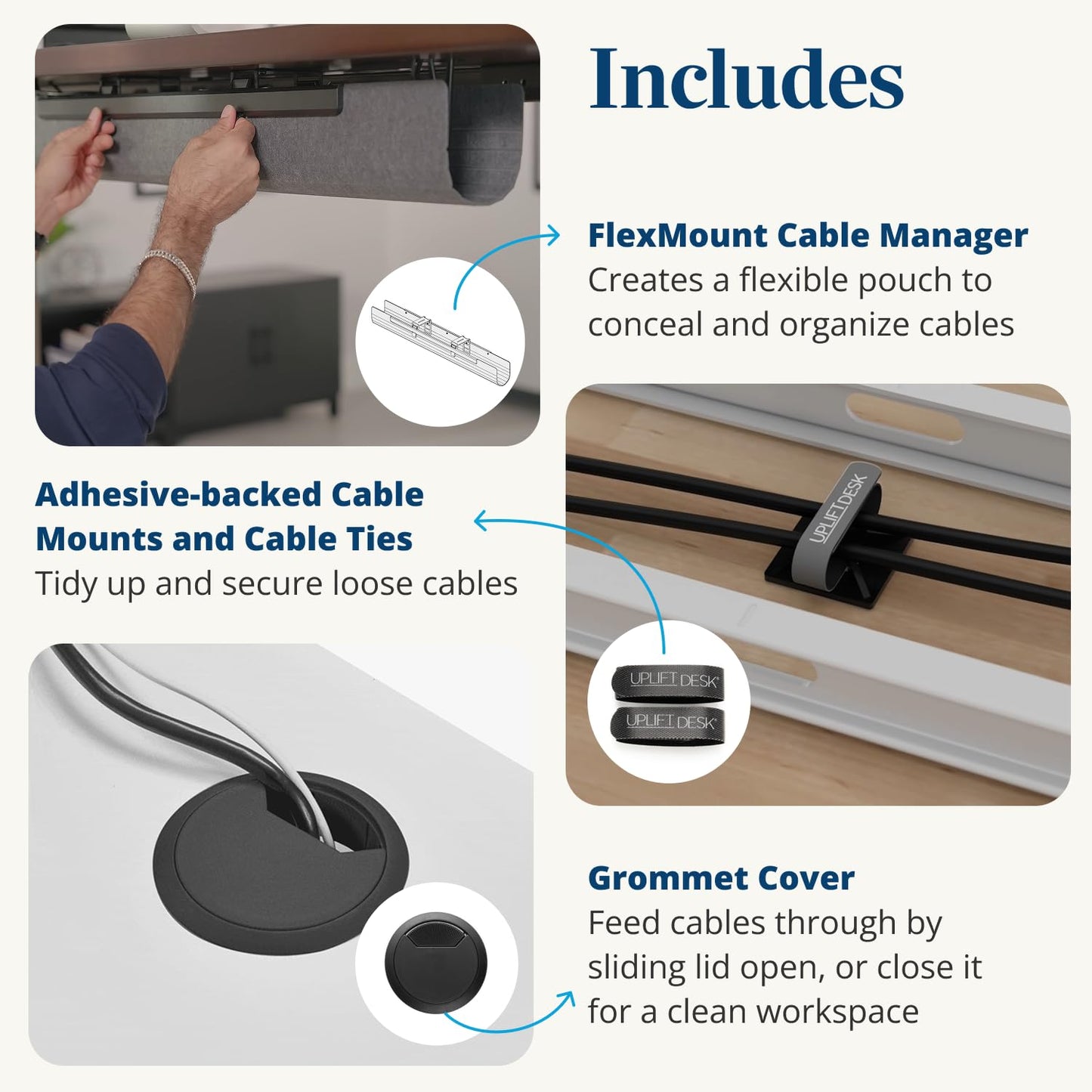 UPLIFTDESK V3 2-Leg Ash Gray Laminate Wood Standing Desk – Adjustable Height, Advanced 1-Touch Memory Keypad, Under Desk Cable Management, Wire Grommets & Rocker Board (Black -Frame, 72 x 30 inch)