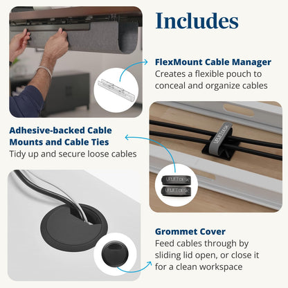 UPLIFTDESK V3 2-Leg White Laminate Wood Standing Desk – Adjustable Height, Advanced 1-Touch Memory Keypad, Under Desk Cable Management, Wire Grommets & Rocker Board (Black C-Frame, 72 x 30 inch)