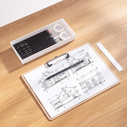 4 Pack Extra Large Clipboard, 11x17 inch Legal Size Wooden Clipboard, Vertical Clipboards & Horizontal Clipboards with Low Profile Clip, Wooden Lap Board for Drawing, Sketching, Art Supplies