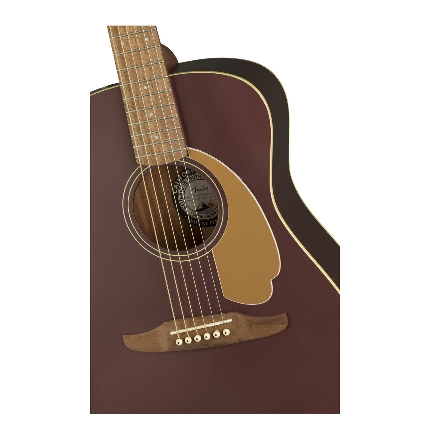 Fender Malibu Player Acoustic Electric Guitar, Burgundy Satin, Walnut Fingerboard