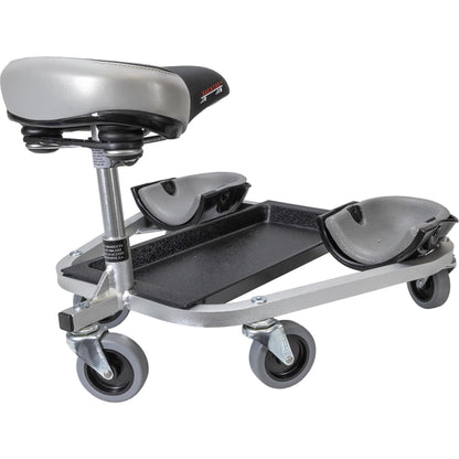Racatac Kneeling Sitting Creeper with 3 Inch Casters, Rolling Knee Pads with Seat, Adjustable Seat, Knee Pads with Wheels, Made in USA, Floor Creeper, 01RAC3