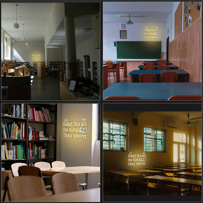 WLHOPE Read Books Be Kind Neon Sign Neon Signs for Wall Decor Dimmable Read Books Neon Lights LED Sign for Book Lovers Gifts Bedroom Bookstore Reading Room Library Study Room Decoration