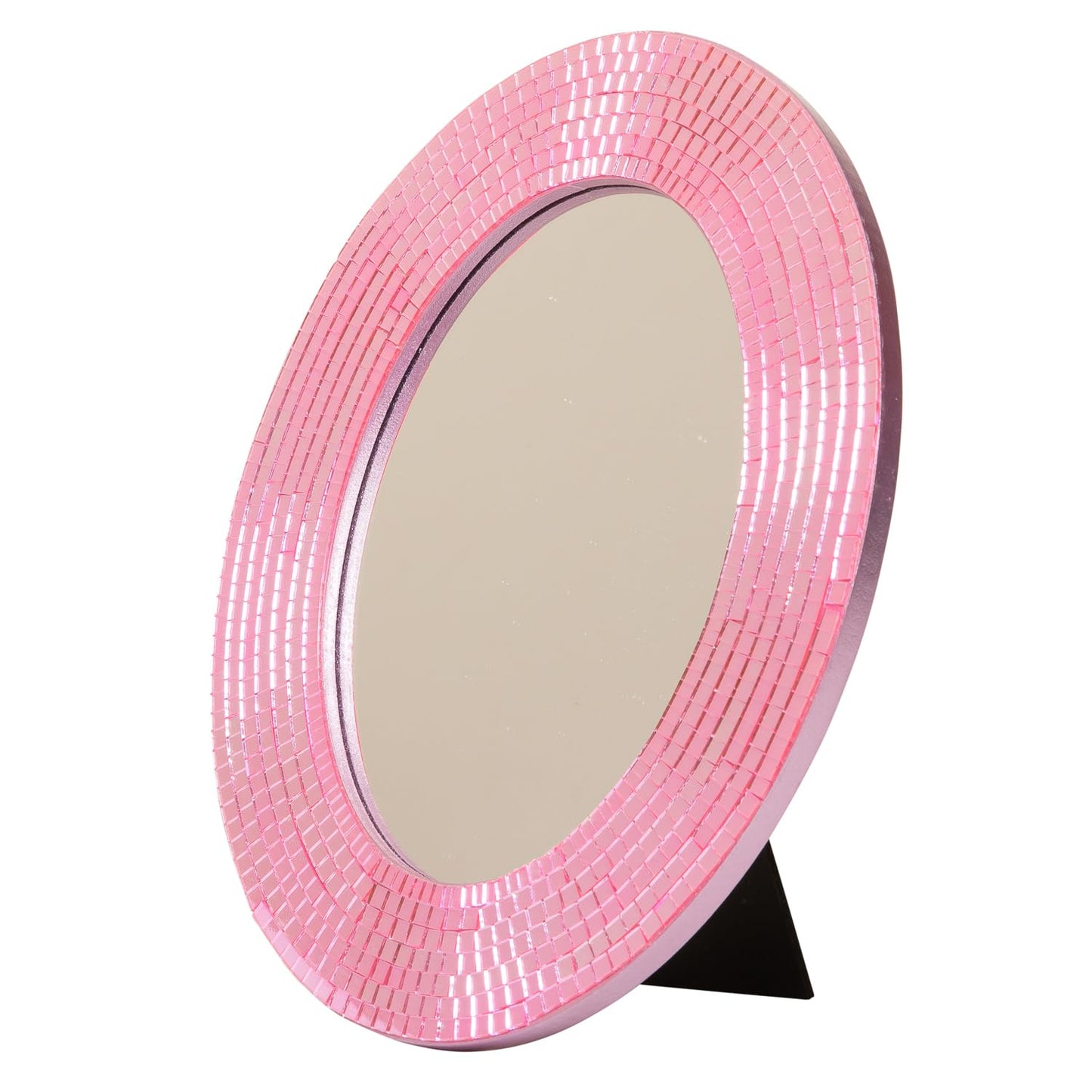 Concepts Mosaic Table Top Wall Mirror, Decorative Table-top Vanity Mirror, Accent Oval Decorative for Bedroom, Bathroom, Entryway, Living Room