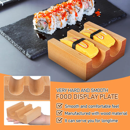 Alipis Hand Roll Sushi Holder U Shaped Sushi Stand Taco Rack Serving Plate for Japanese Cuisine Home Kitchen Party 4.52X3.93X1.57In