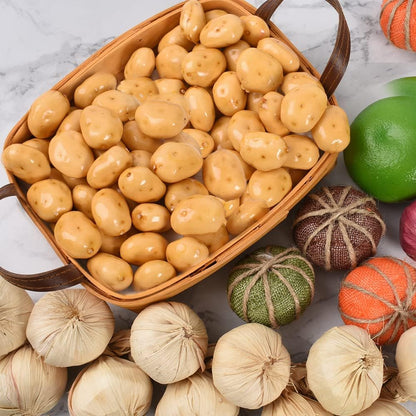 40PCS 3.5cm HUIANER Mini Artificial Potatoes, Fake Potatoes Simulation Mini Vegetable for Home Kitchen Photography