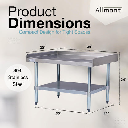 Allmont 16 Gauge All Stainless Steel 30"X36"X24"H Equipment Stand