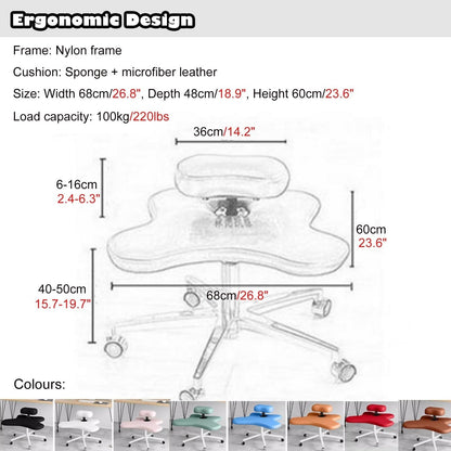 Office Chair Cross Legged Chair，Cross Legged Sitting Kneeling Office Chair with Wheels, Meditation Seat for Reducing Back Pain, Ergonomic Posture Corrective Seat - Improve Posture and Reliev