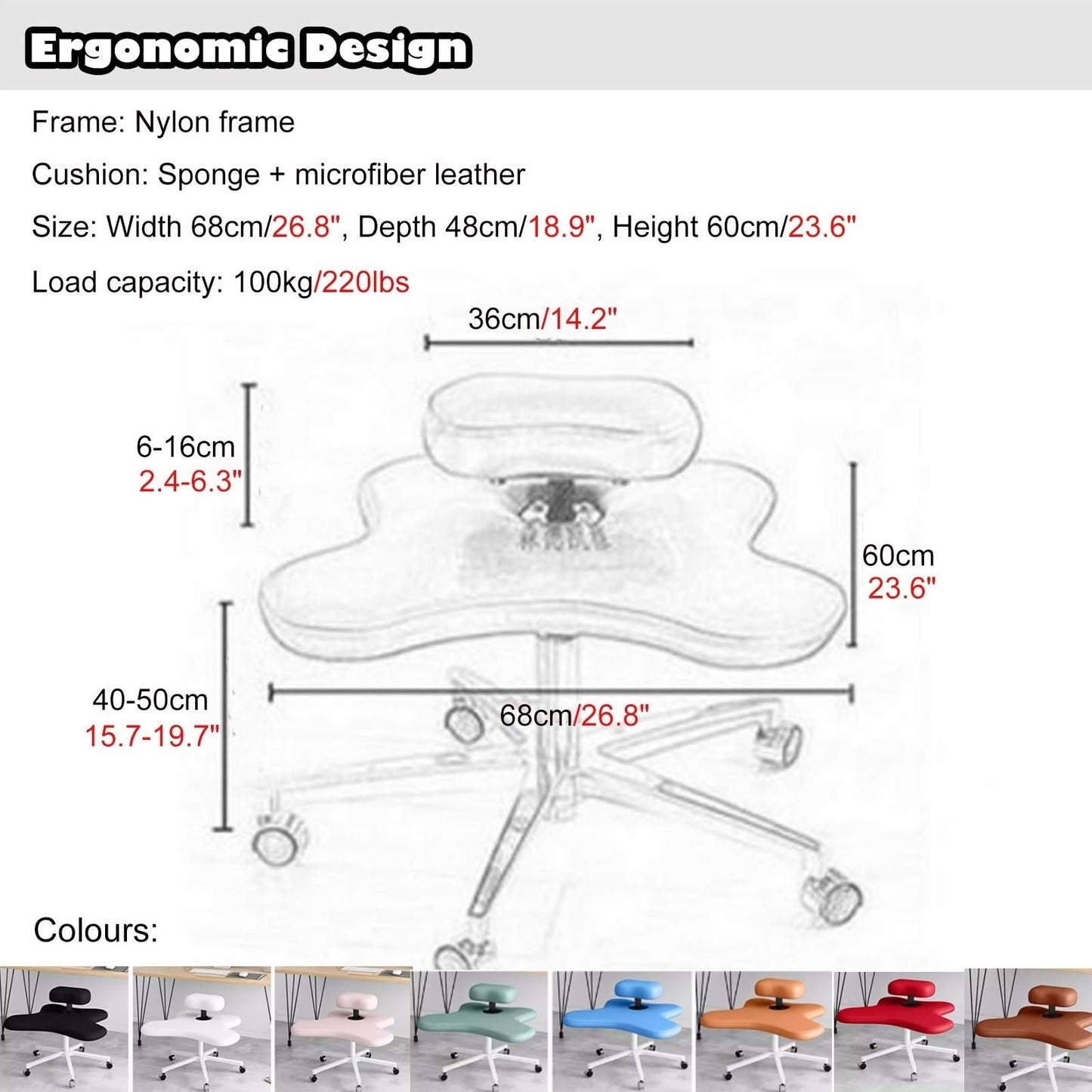 GenSDH Cross Legged Sitting Kneeling Office Chair with Wheels, Meditation Seat for Reducing Back Pain, Ergonomic Posture Corrective Seat - Improve Posture an,Green-One Size