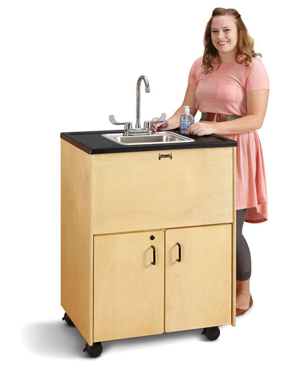 Jonti-Craft 1373JC Clean Hands Helper, 38" Counter with Stainless Steel Sink