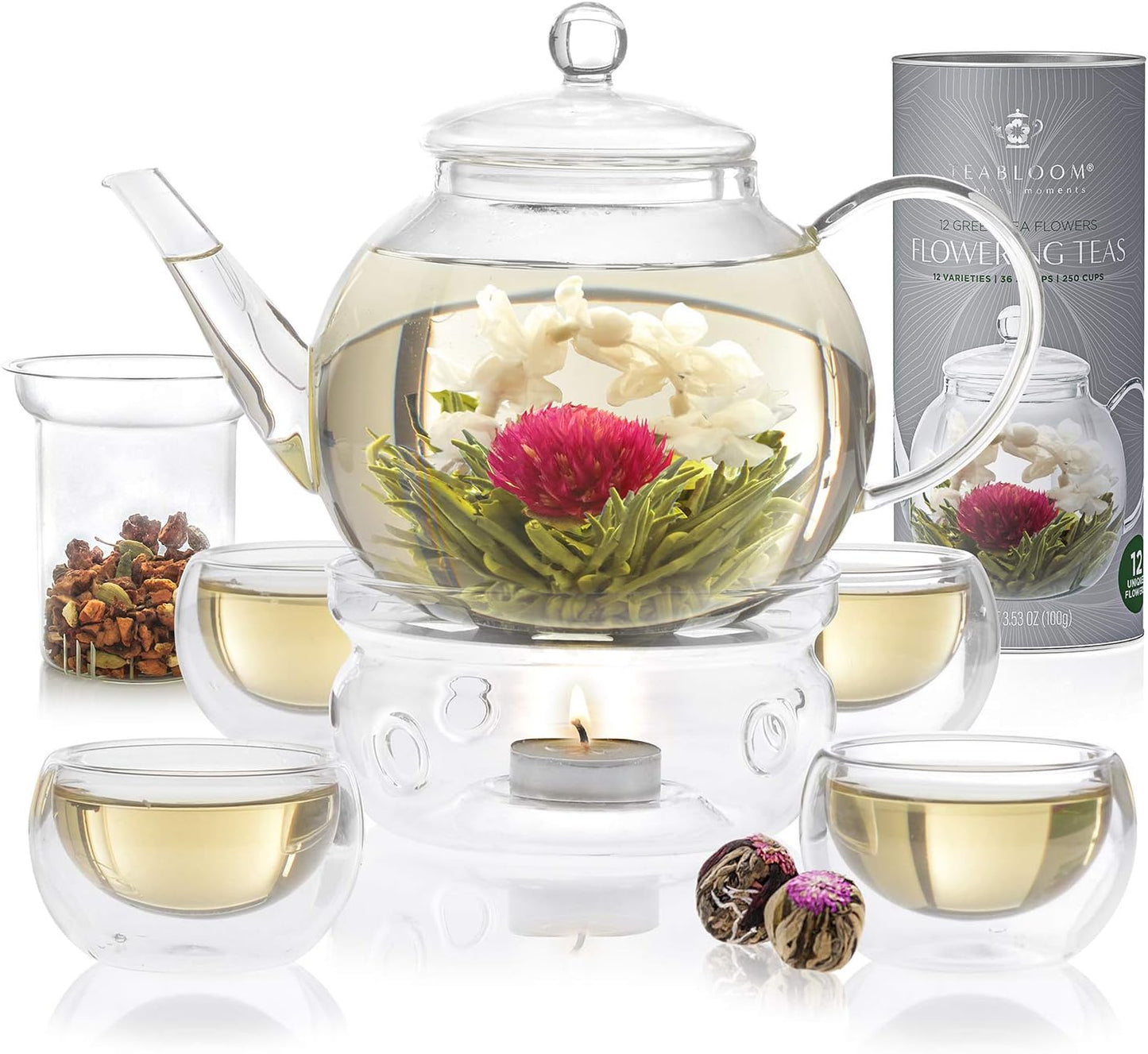 Teabloom Replacement Loose Tea Glass Infuser for Celebration Teapot, Spare Part