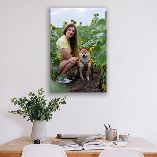 Custom Canvas Prints - Personalized Wall Art for Pet & Family Photos | Perfect Gifts for Mom & Dad (24''W x 36''L)