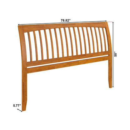 AFI, Orleans King Sleigh Solid Wood Slat Headboard, Light Toffee