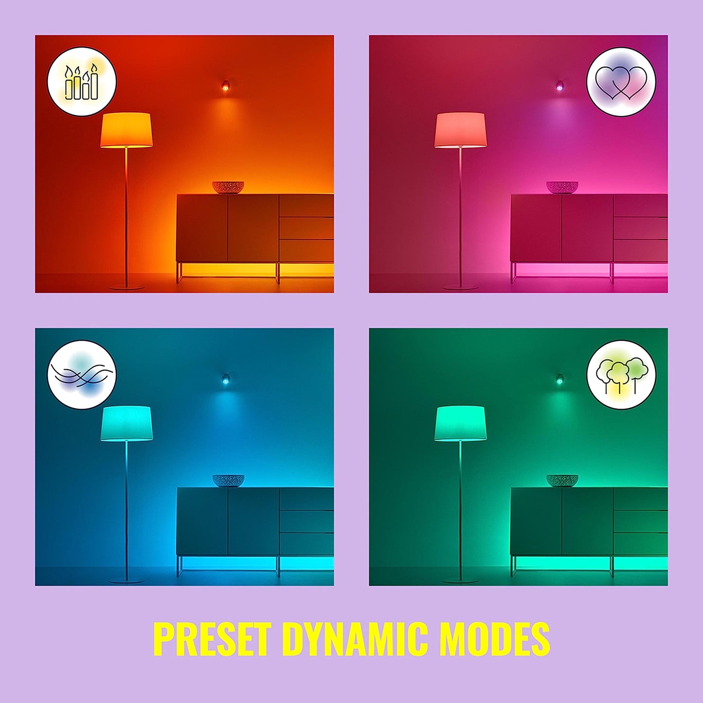 WiZ Clear 60W ST19 Tunable White Filament LED Smart Bulb - Pack of 6 - E26- Indoor - Connects to Your Existing Wi-Fi - Control with Voice or App + Activate with Motion - Matter Compatible