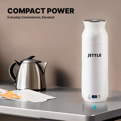 Jettle Electric Kettle - Travel Portable Heater for Coffee Tea Milk Soup - Stainless Steel Travel Water Boiler tea pot with Temperature Control - LED - Automatic Power Off - 450ml - Kitchen Appliance