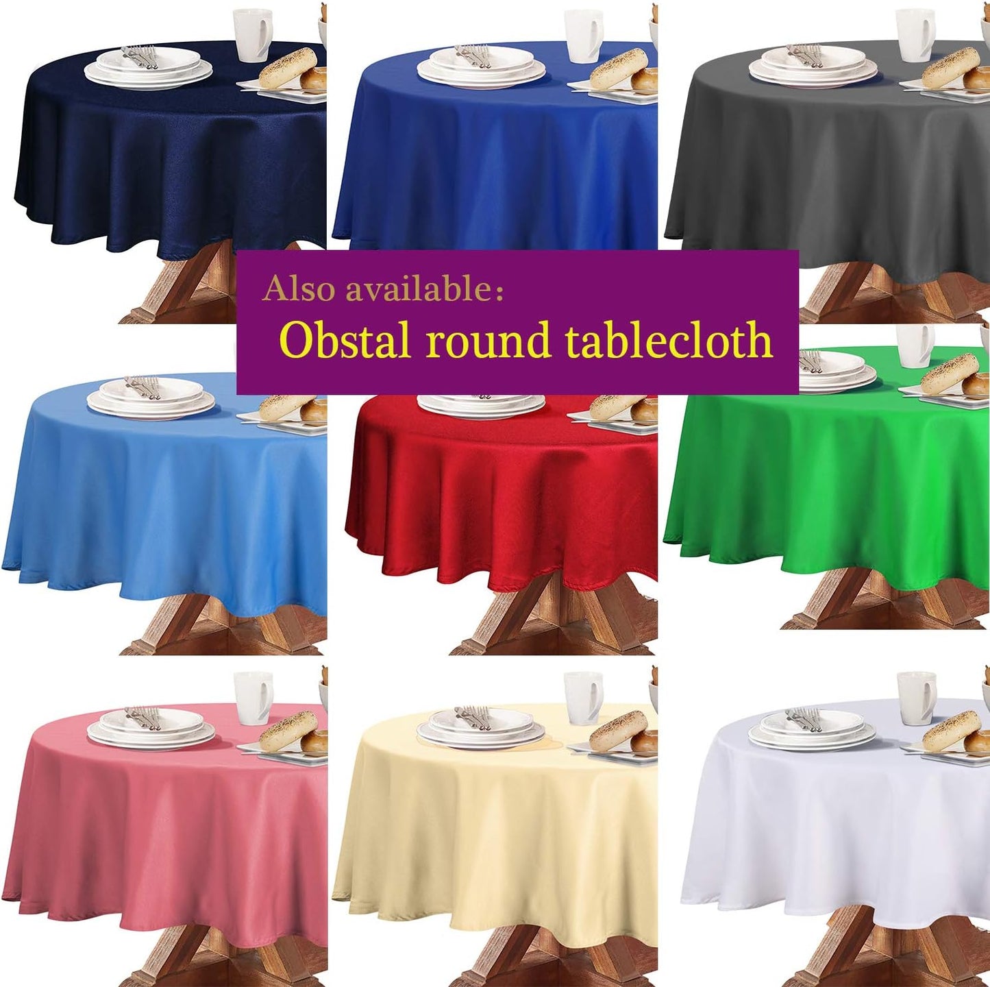 210GSM (White,60x84 Inch) Obstal Rectangle Table Cloth, Water Resistance Microfiber Tablecloth, Decorative Fabric Table