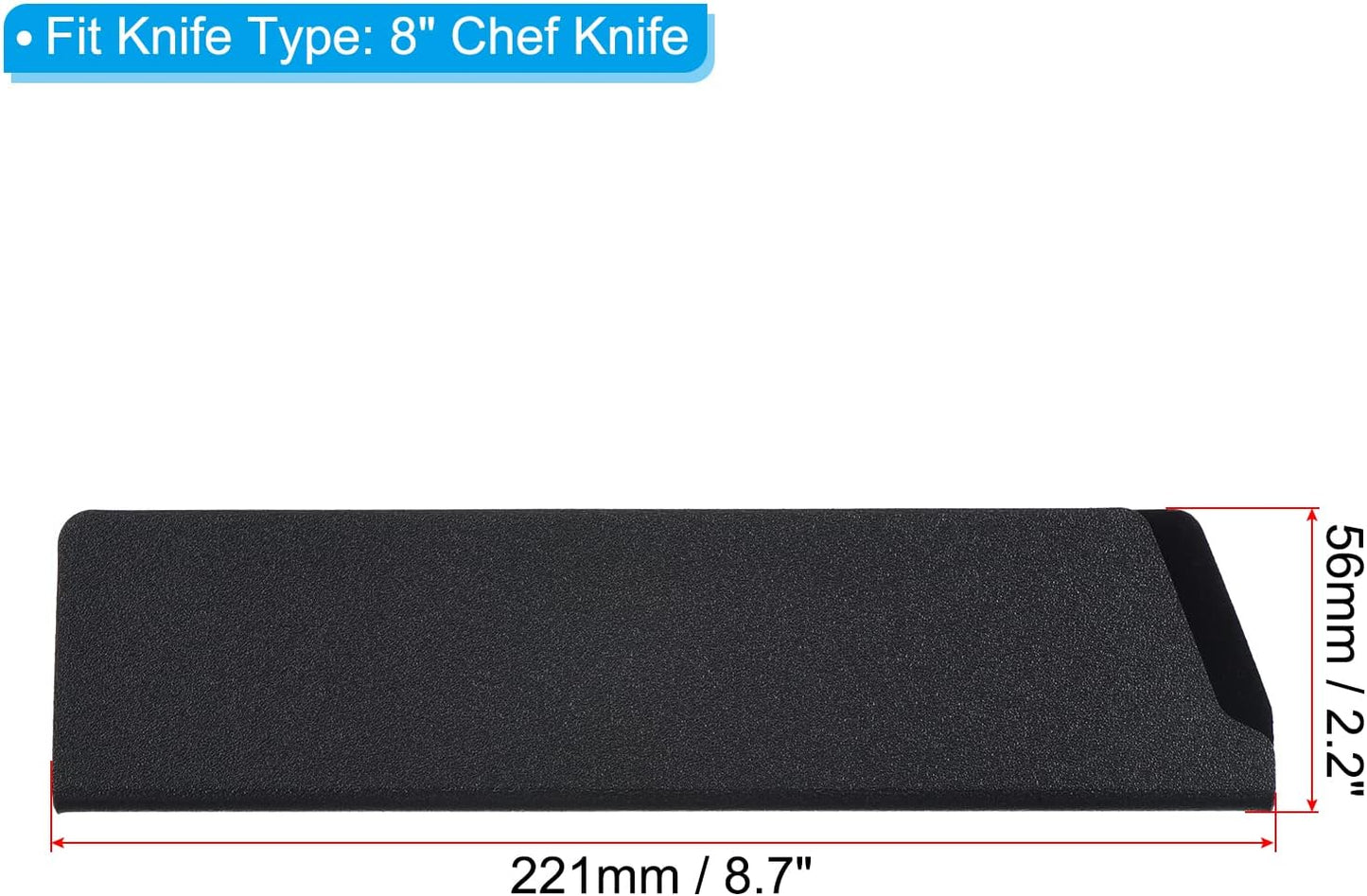 PATIKIL ABS Knife Cover Sleeves for 8" Chef Knife, Universal Knife Sheath for Home Kitchen, Black